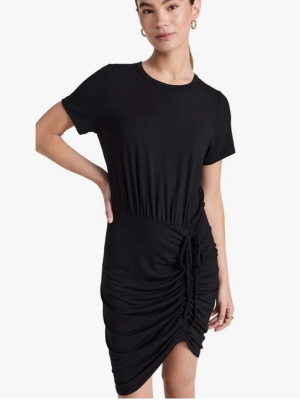 Veronica Beard Jeans Black Hannock Ruched Mini Dress S